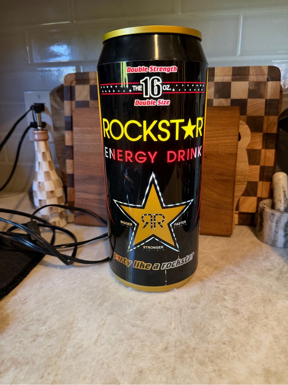 Rockstar energy rotating light